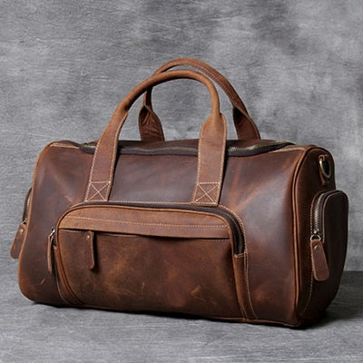 Business Trip Travel Bag For Man Outdoor Genuine Leather