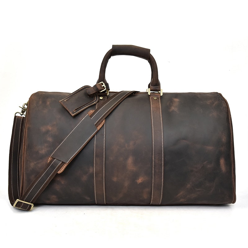 XL Large Size Leather Travel Bag 100% Genuine Leather Travelling