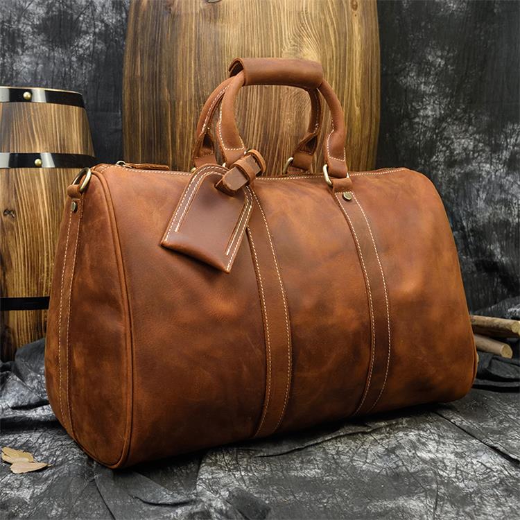 Business Trip Travel Bag For Man Outdoor Genuine Leather