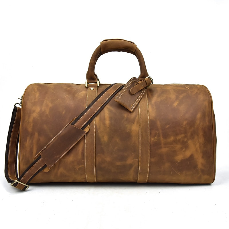 XL Large Size Leather Travel Bag 100% Genuine Leather Travelling