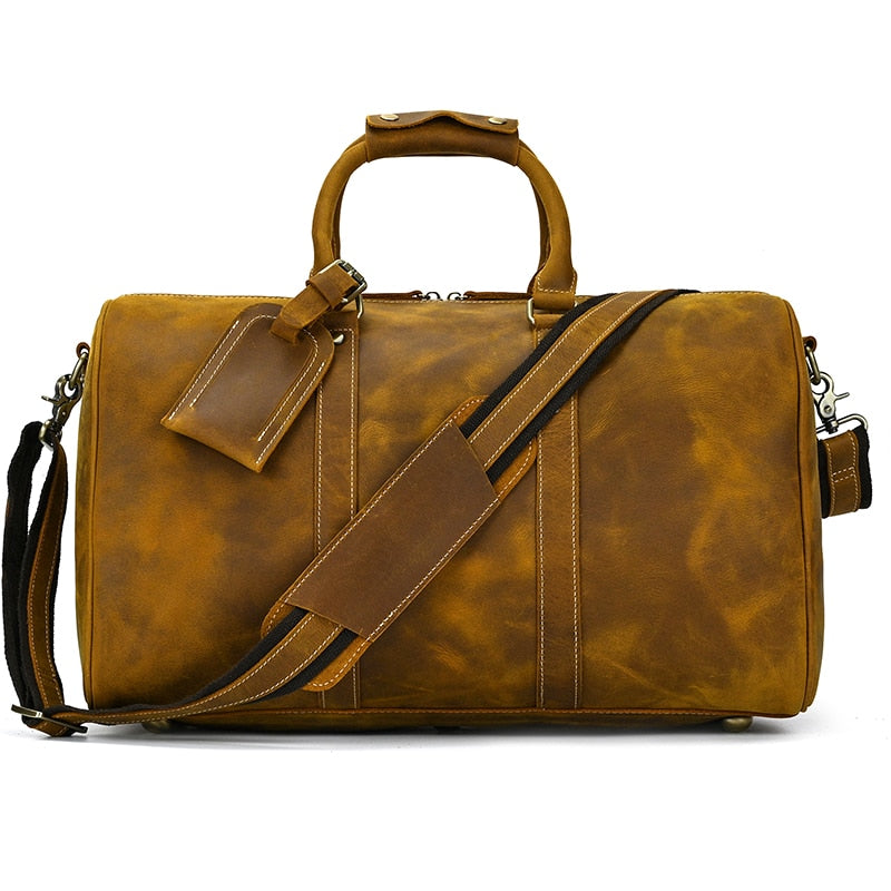 Business Trip Travel Bag For Man Outdoor Genuine Leather